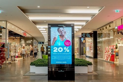 Digital Out-of-Home in Shopping-Centern