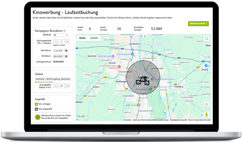 Kinowerbung in Augsburg