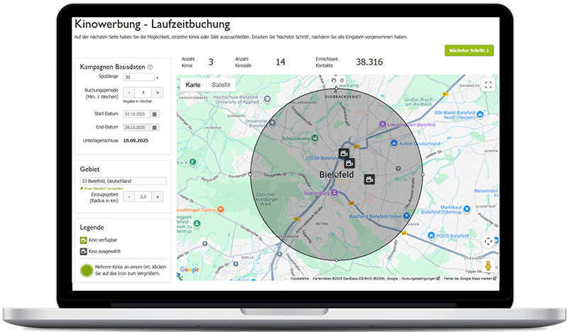 Kinowerbung in Bielefeld