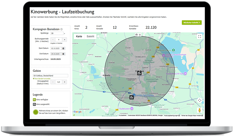Kinowerbung in Cottbus