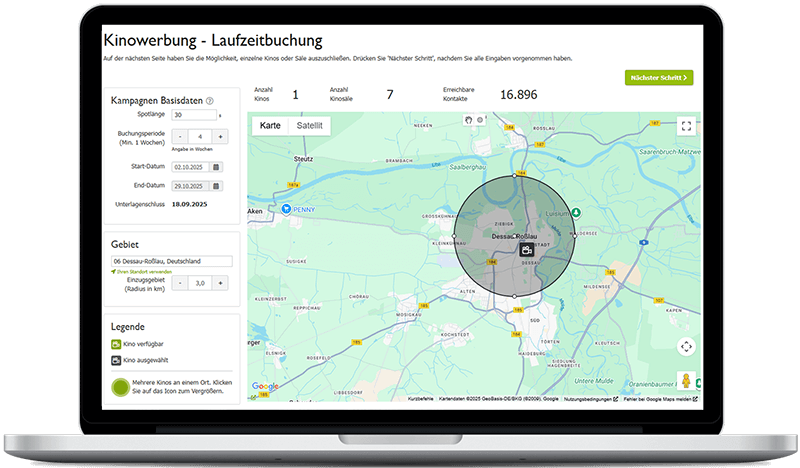 Kinowerbung in Dessau-Roßlau