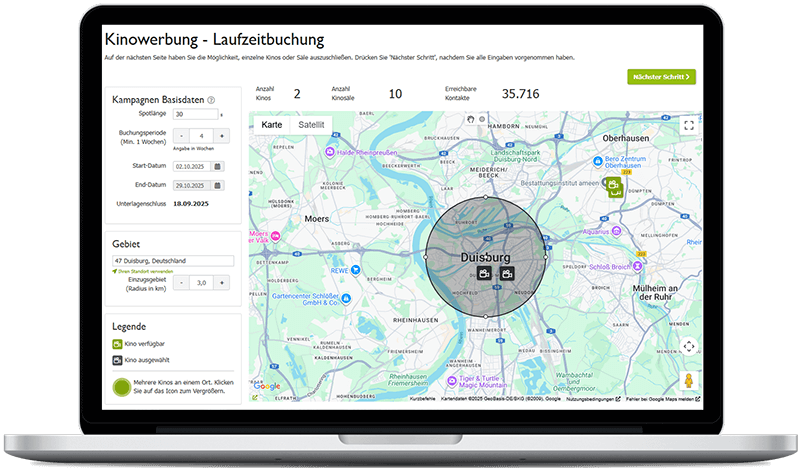 Kinowerbung in Duisburg