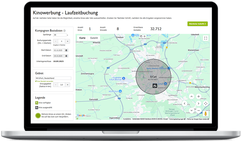 Kinowerbung in Erfurt