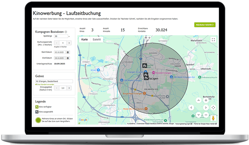 Kinowerbung in Erlangen