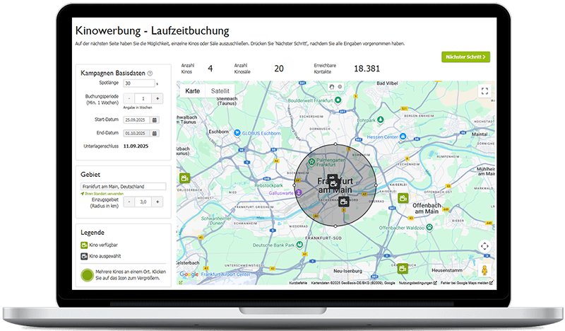 Kinowerbung in Frankfurt am Main