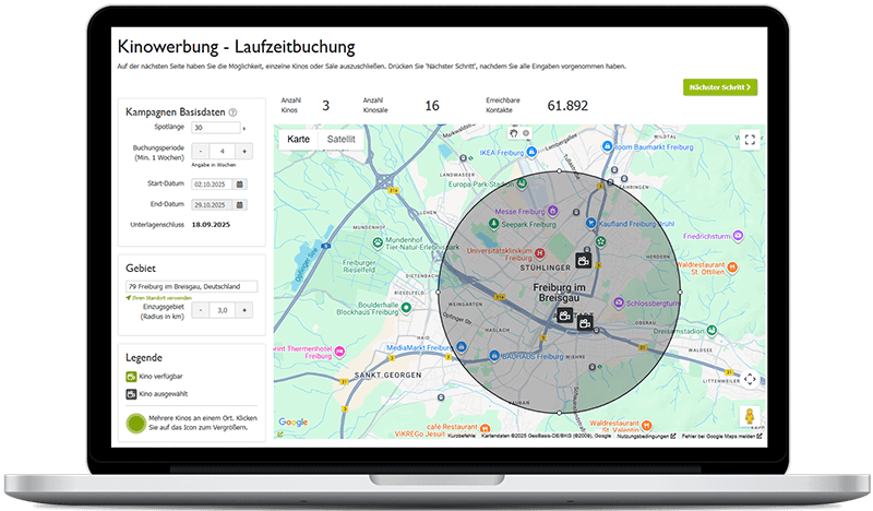Kinowerbung in Freiburg
