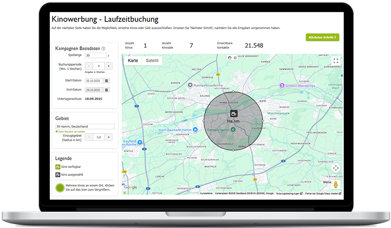 Kinowerbung in Hamm