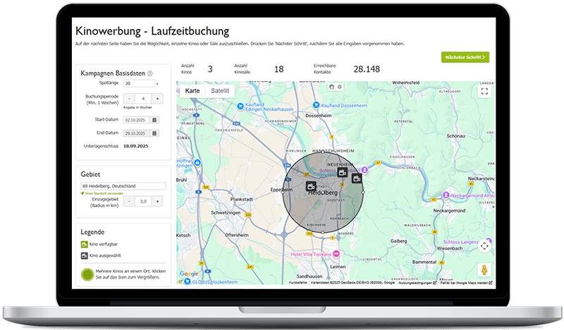 Kinowerbung in Heidelberg
