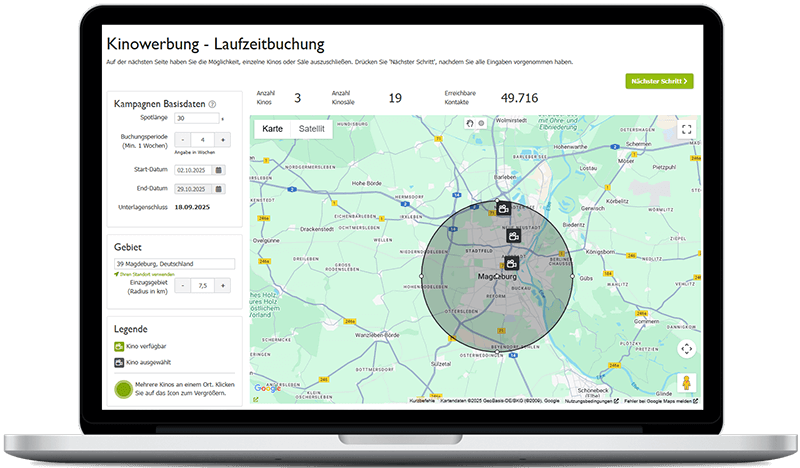 Kinowerbung in Magdeburg