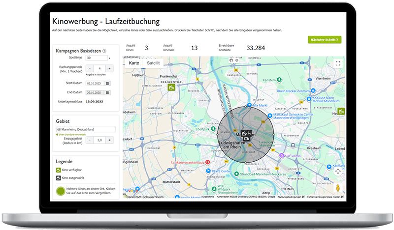 Kinowerbung in Mannheim
