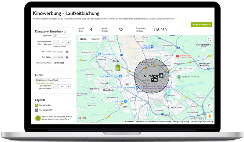 Kinowerbung in Nürnberg