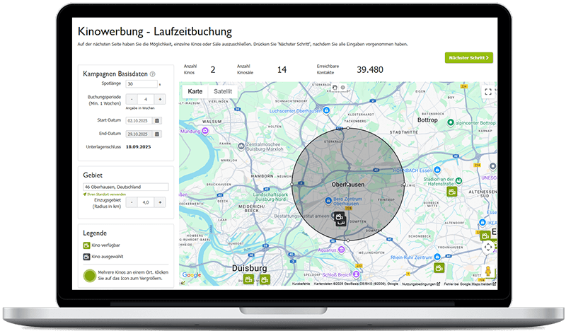 Kinowerbung in Oberhausen