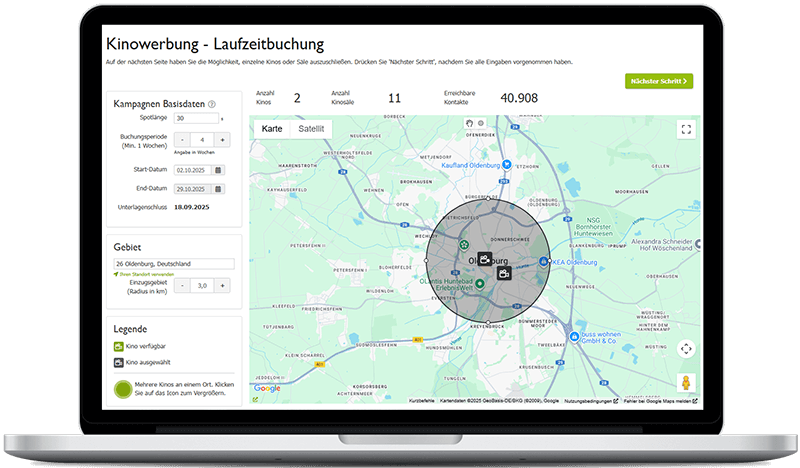 Kinowerbung in Oldenburg