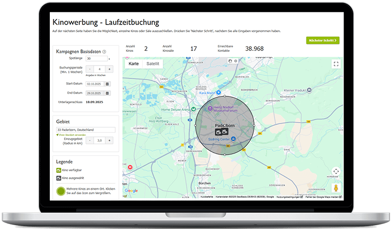 Kinowerbung in Paderborn