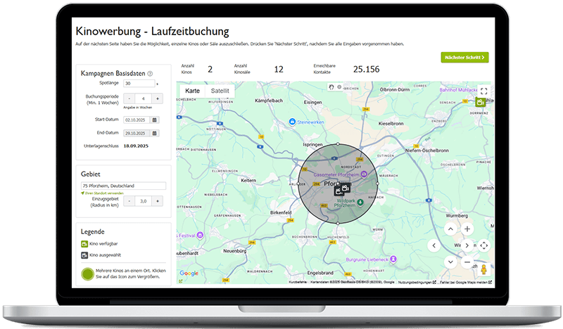 Kinowerbung in Pforzheim