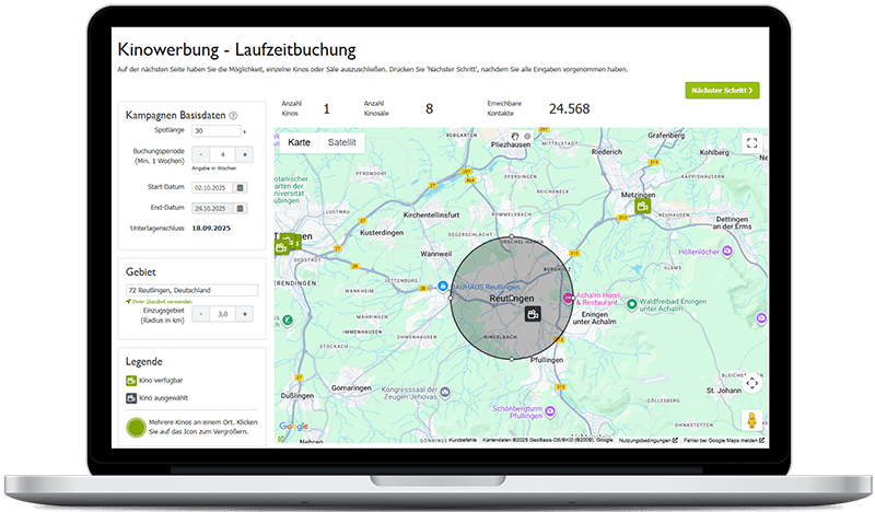 Kinowerbung in Reutlingen