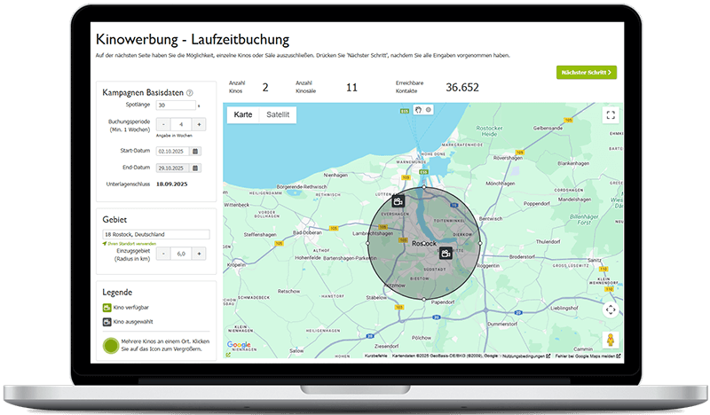 Kinowerbung in Rostock