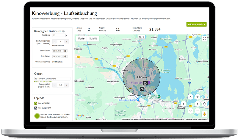 Kinowerbung in Schwerin