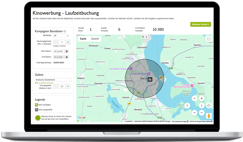 Kinowerbung in Stralsund