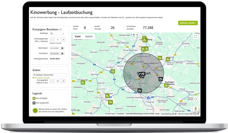 Kinowerbung in Stuttgart