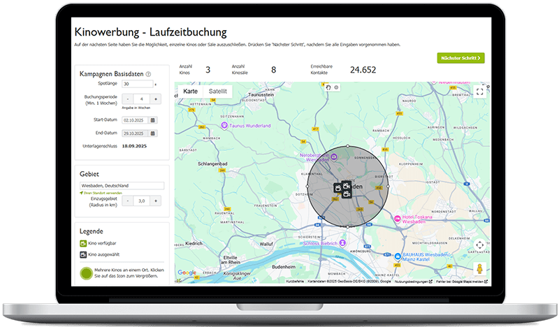 Kinowerbung in Wiesbaden