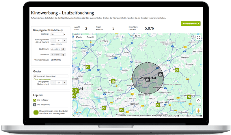 Kinowerbung in Wuppertal