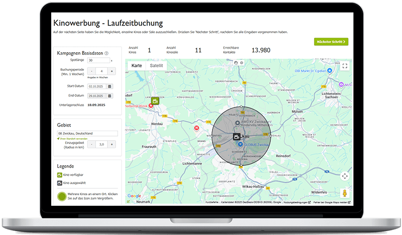 Kinowerbung in Zwickau
