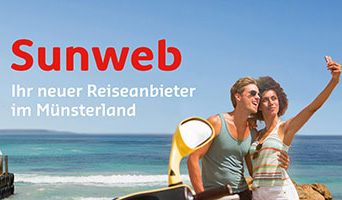 Das Bild für Online-Reiseveranstalter auf Offline-Pfaden: Sunweb.de lässt mit crossvertise Münster erblühen