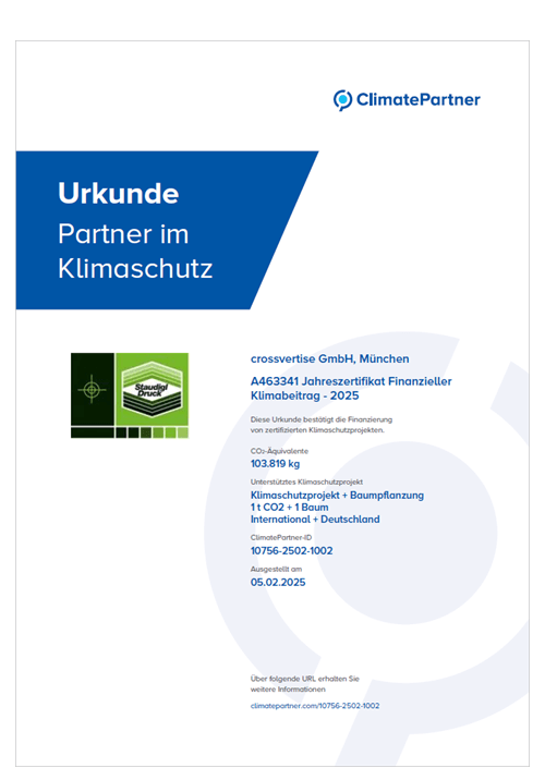 Urkunde ClimatePartner