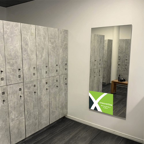 Spiegelaufkleber in Gyms