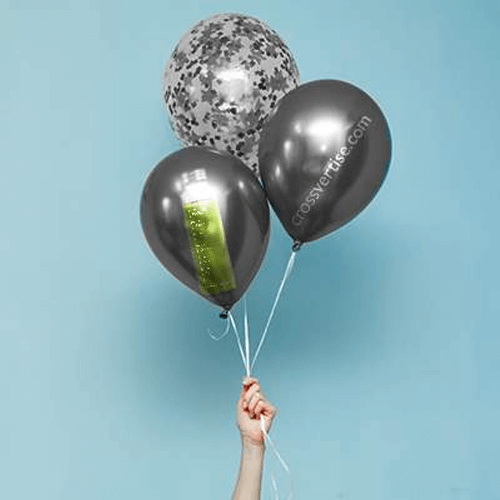 Gebrandete Helium-Ballone