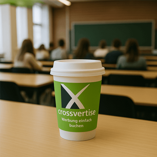 Gebrandete Kaffebecher