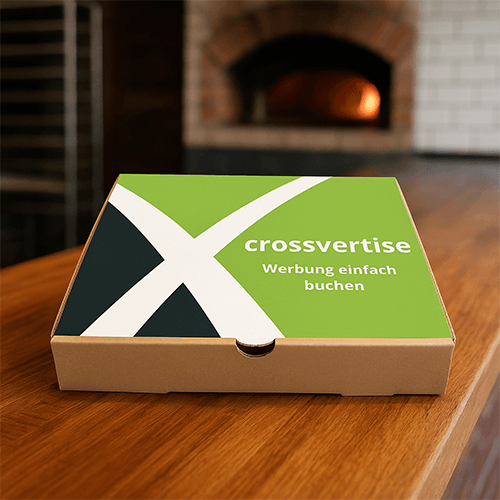 Werbung auf Pizzakartons