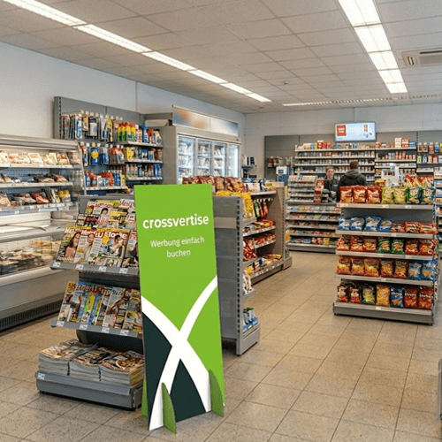 Aufsteller in Tank- und Rast-Anlagen