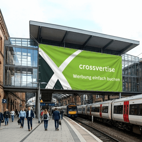 Big Banner in Bahnhöfen