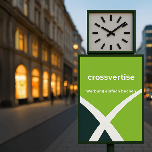 Werbung an Großuhren