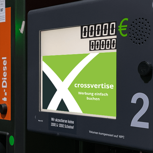 Digitale Screens an Zapfsäulen