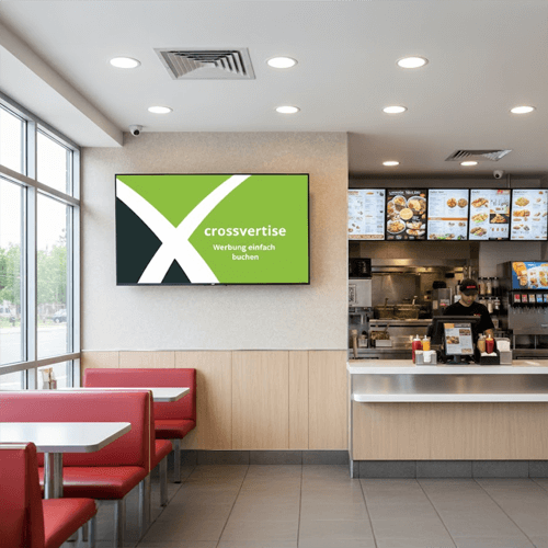 Digitale Screens in Schnellrestaurants