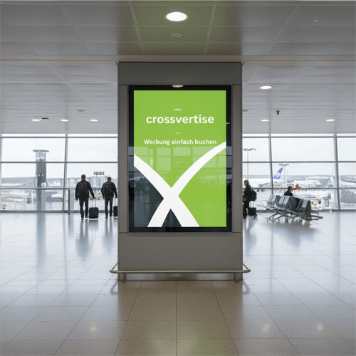 Digitale Screens an Flughäfen