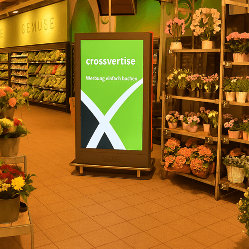 Screens in Supermärkten