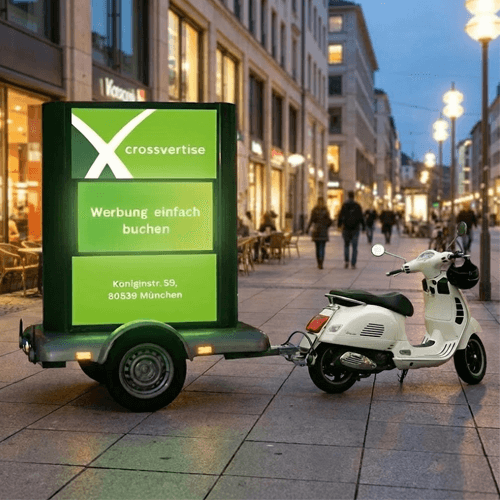 CLP Scooter - Werbung auf Vespas