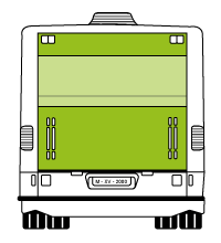 Heckflächengestaltung Bus