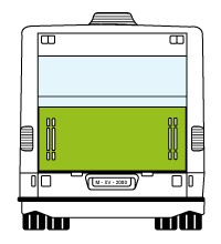 Heckflächengestaltung Bus