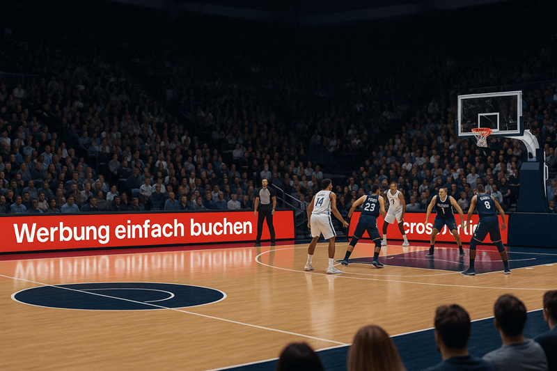 Virtuelle Bandenwerbung im Basketball