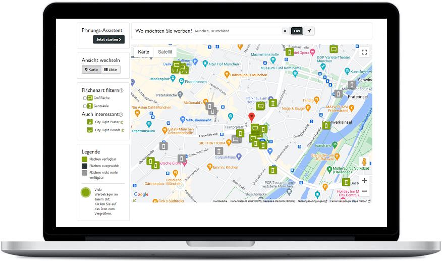 Plakatwerbung - Standort-Suche