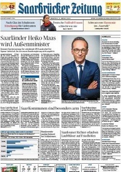 Werbung in Saarbrücker Zeitung