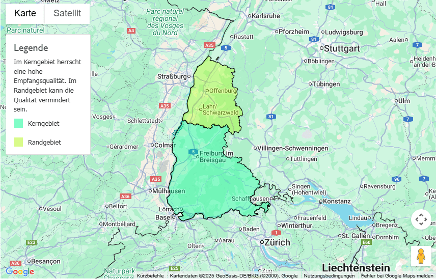 Sendegebiet baden.fm