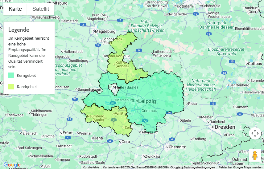 Sendegebiet ENERGY Leipzig