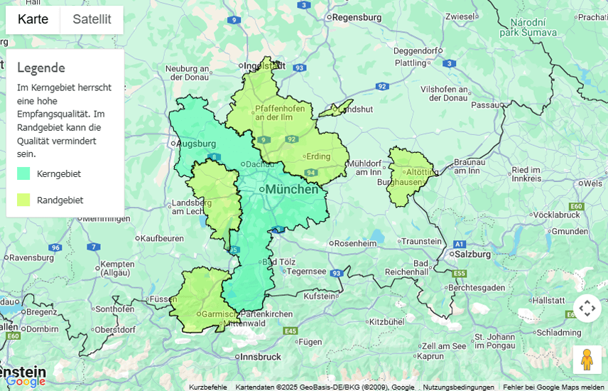 Sendegebiet ENERGY München