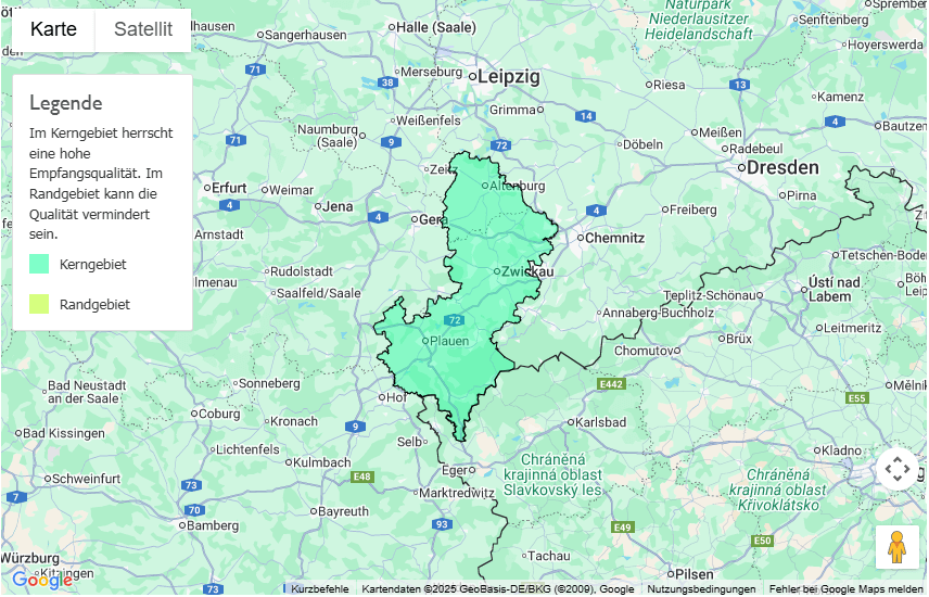 Sendegebiet ENERGY Zwickau